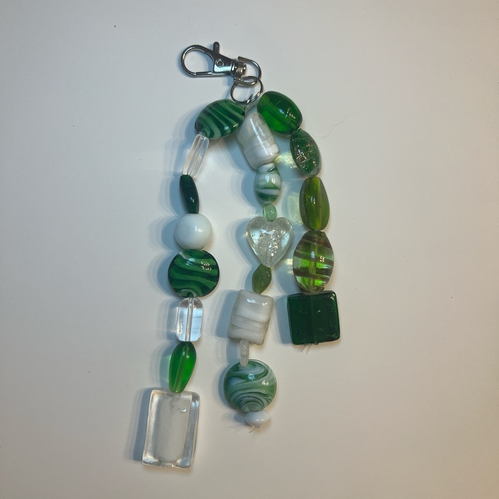 Custom Glass Bead Purse Bag Charm